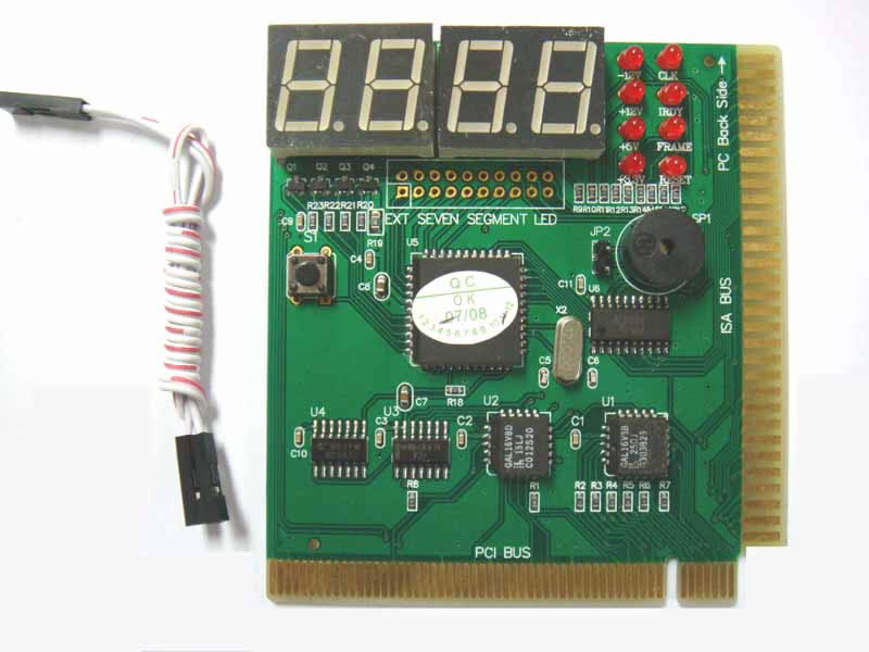 ST8667 PCI and ISA 4bits diagnostic post card for Desk pc 
